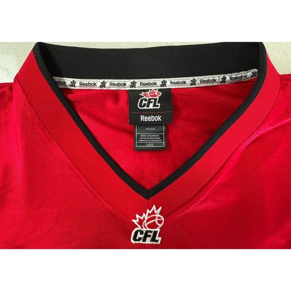 Vintage Reebok Calgary Stampeders CFL Football Jersey Red Home Blank Men's Large - Picture 6 of 10